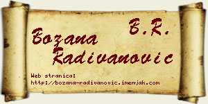 Božana Radivanović vizit kartica